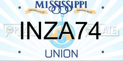 INZA74 Mississippi License Plate