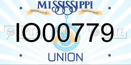 IO00779 Mississippi License Plate