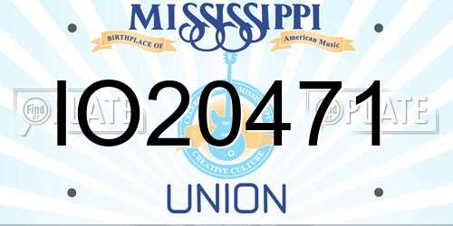 IO20471 Mississippi License Plate