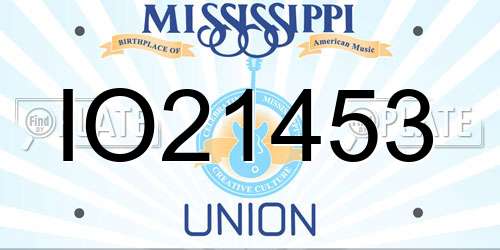 IO21453 Mississippi License Plate