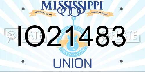 IO21483 Mississippi License Plate