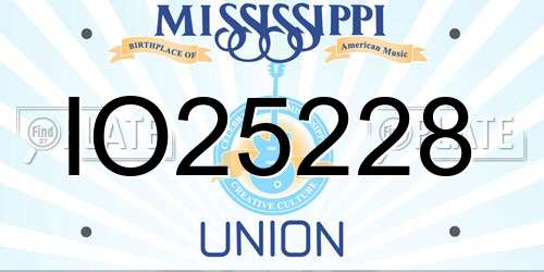 IO25228 Mississippi License Plate