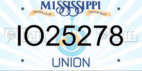 IO25278 Mississippi License Plate