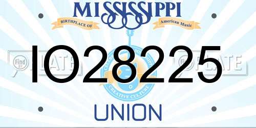 IO28225 Mississippi License Plate