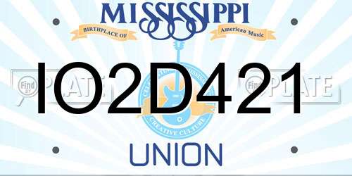 IO2D421 Mississippi License Plate