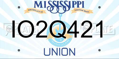 IO2Q421 Mississippi License Plate