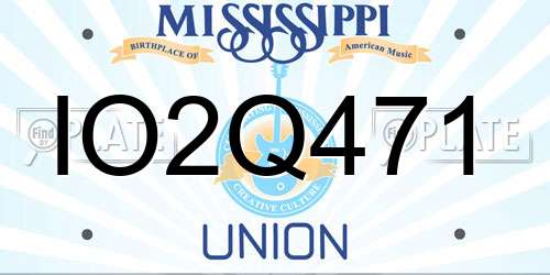 IO2Q471 Mississippi License Plate