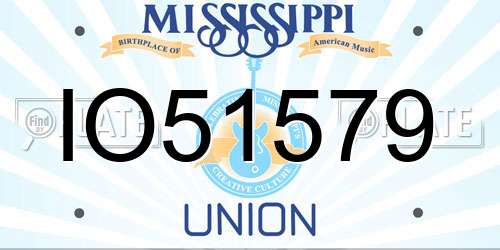 IO51579 Mississippi License Plate