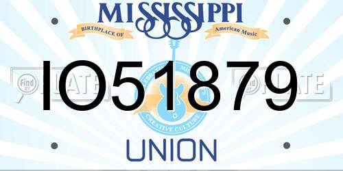 IO51879 Mississippi License Plate