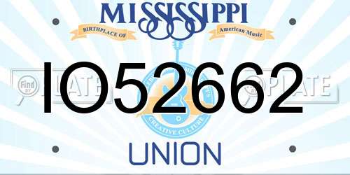 IO52662 Mississippi License Plate