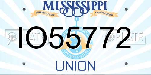 IO55772 Mississippi License Plate