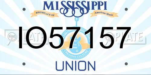 IO57157 Mississippi License Plate
