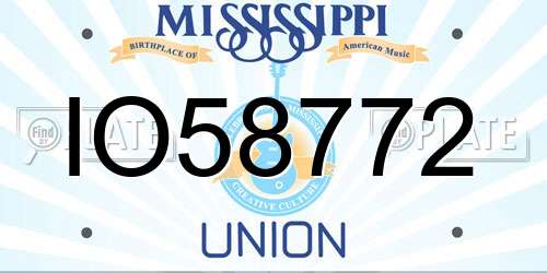 IO58772 Mississippi License Plate
