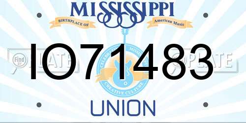 IO71483 Mississippi License Plate