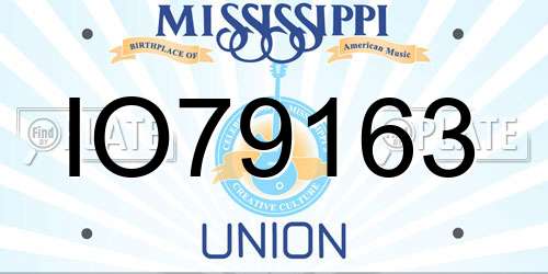 IO79163 Mississippi License Plate