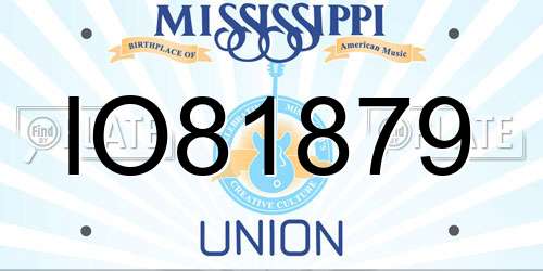 IO81879 Mississippi License Plate