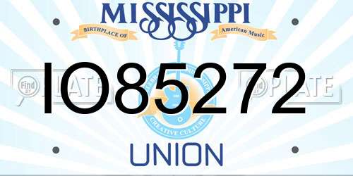 IO85272 Mississippi License Plate