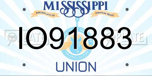 IO91883 Mississippi License Plate