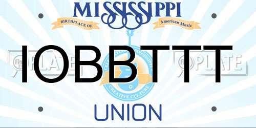 IOBBTTT Mississippi License Plate
