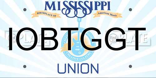 IOBTGGT Mississippi License Plate
