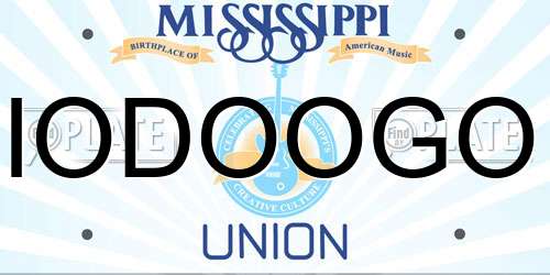 IODOOGO Mississippi License Plate