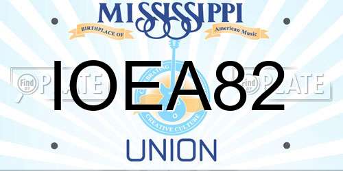 IOEA82 Mississippi License Plate