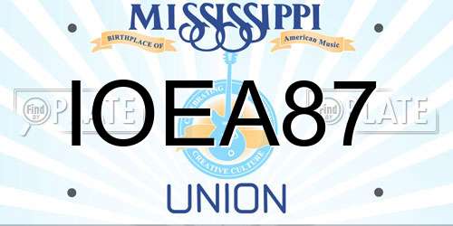 IOEA87 Mississippi License Plate