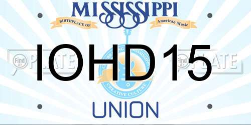 IOHD15 Mississippi License Plate