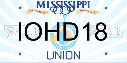 IOHD18 Mississippi License Plate