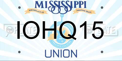 IOHQ15 Mississippi License Plate