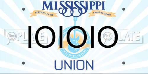 IOIOIO Mississippi License Plate