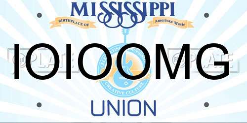 IOIOOMG Mississippi License Plate