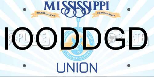 IOODDGD Mississippi License Plate