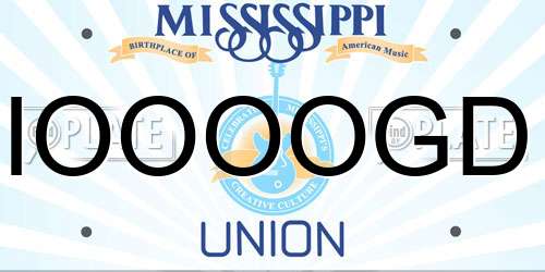 IOOOOGD Mississippi License Plate