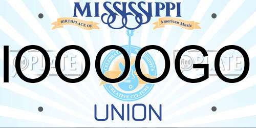 IOOOOGO Mississippi License Plate