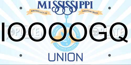 IOOOOGQ Mississippi License Plate