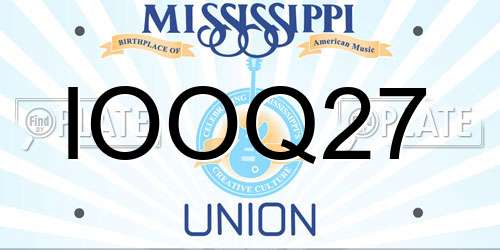 IOOQ27 Mississippi License Plate