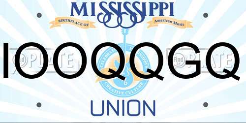 IOOQQGQ Mississippi License Plate