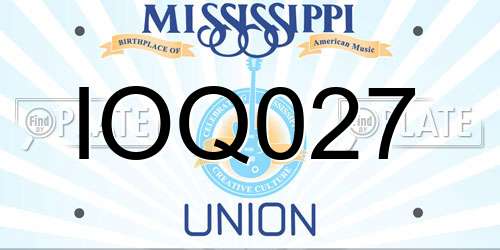 IOQ027 Mississippi License Plate