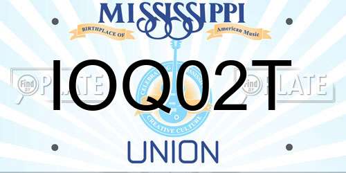 IOQ02T Mississippi License Plate