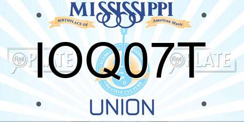 IOQ07T Mississippi License Plate