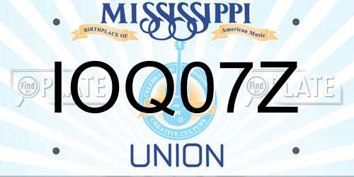 IOQ07Z Mississippi License Plate