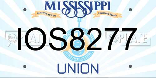 IOS8277 Mississippi License Plate