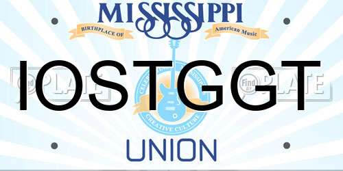 IOSTGGT Mississippi License Plate