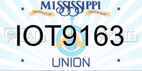 IOT9163 Mississippi License Plate