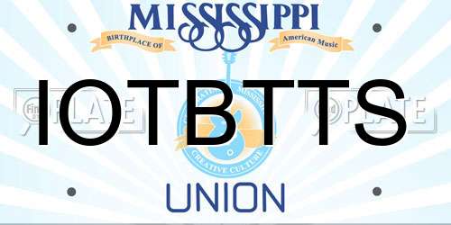 IOTBTTS Mississippi License Plate