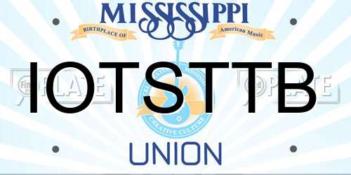 IOTSTTB Mississippi License Plate