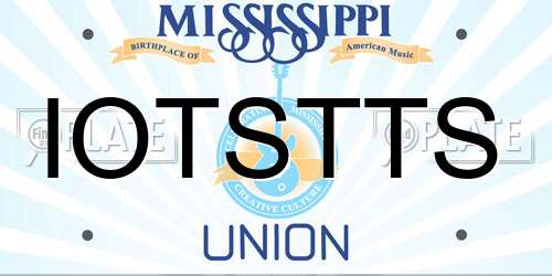 IOTSTTS Mississippi License Plate