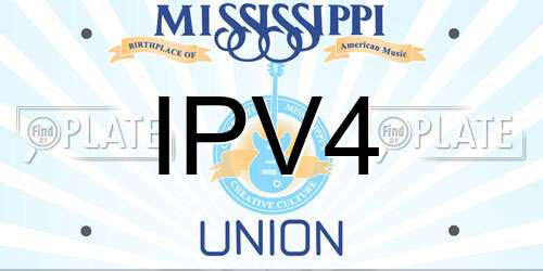 IPV4 Mississippi License Plate