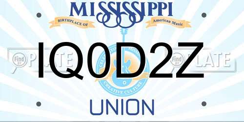 IQ0D2Z Mississippi License Plate